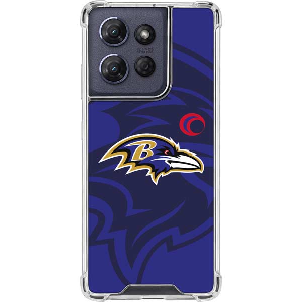 NFL Baltimore Ravens Double Vision Moto G Play 5G (2025) Clear Case