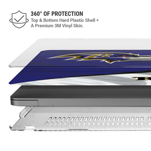 NFL Baltimore Ravens MacBook Pro 14in (2021-24) Case plus Skin