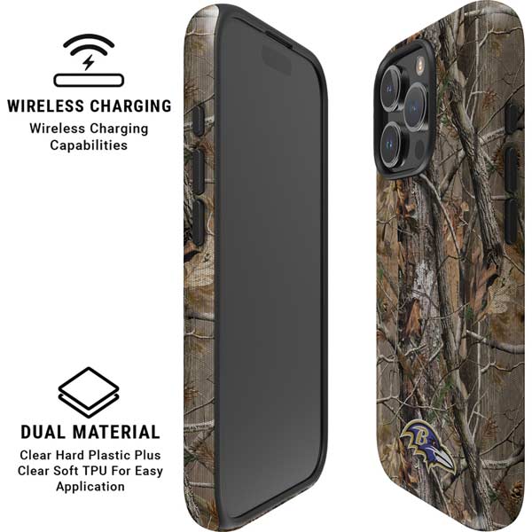 NFL Baltimore Ravens Realtree AP Camo iPhone 16 Pro Max Magsafe Impact Case