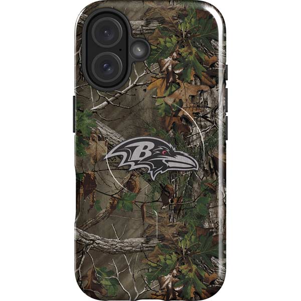 NFL Baltimore Ravens Realtree Xtra Green Camo iPhone 16 Magsafe Impact Case