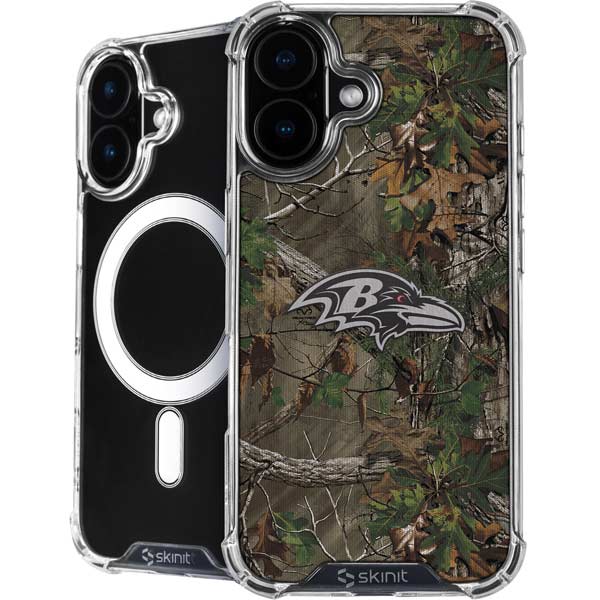 NFL Baltimore Ravens Realtree Xtra Green Camo iPhone 17 MagSafe Case