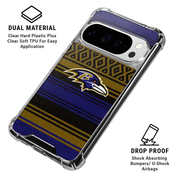 NFL Baltimore Ravens Trailblazer Google Pixel 10 Pro XL Clear Case