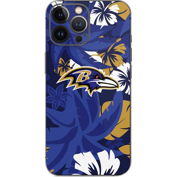NFL Baltimore Ravens Tropical Print iPhone 15 Pro Max Skin