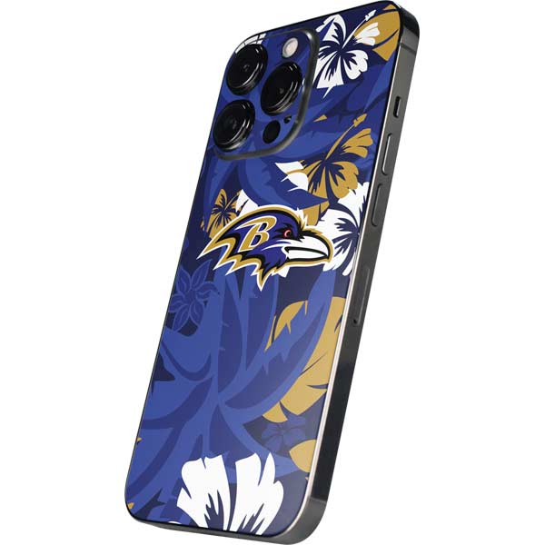 NFL Baltimore Ravens Tropical Print iPhone 15 Pro Max Skin