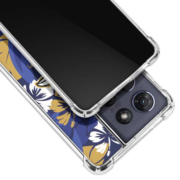 NFL Baltimore Ravens Tropical Print Moto G 5G (2025) Clear Case