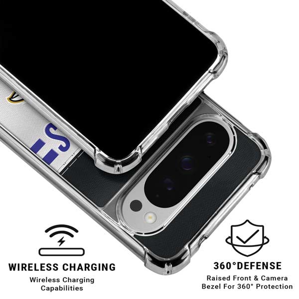 NFL Baltimore Ravens White Striped Google Pixel 10 Pro XL Clear Case