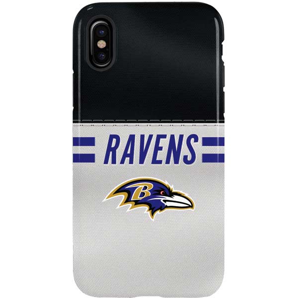 NFL Baltimore Ravens White Striped iPhone XS Pro Case