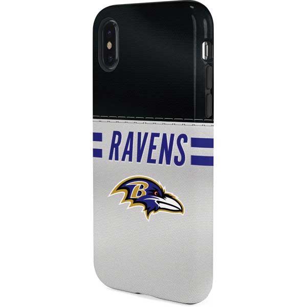 NFL Baltimore Ravens White Striped iPhone XS Pro Case