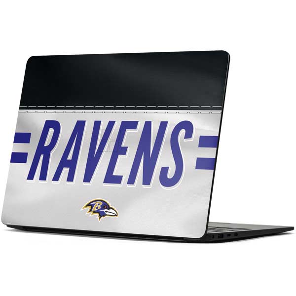 NFL Baltimore Ravens White Striped Surface Laptop 7 15in Skin