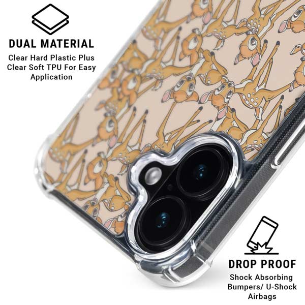 Disney Bambi Character Pattern iPhone 17 Clear Case