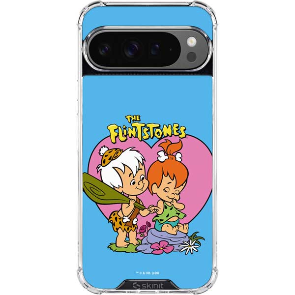 The Flinstones Bamm-Bamm and Pebbles Google Pixel 10 Pro Clear Case