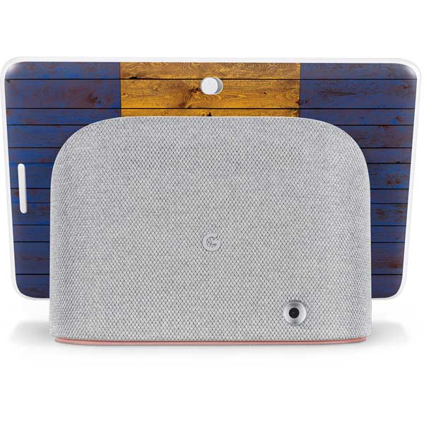 Barbados Flag Dark Wood Google Home Hub Skin