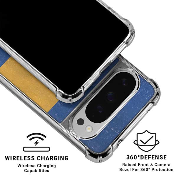Barbados Flag Distressed Google Pixel 10 Pro XL Clear Case