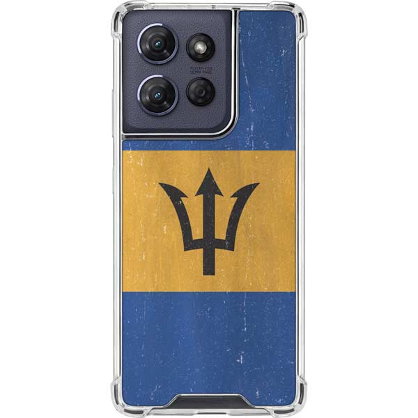 Barbados Flag Distressed Moto G 5G (2025) Clear Case