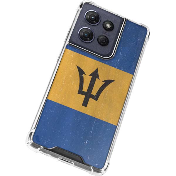 Barbados Flag Distressed Moto G 5G (2025) Clear Case