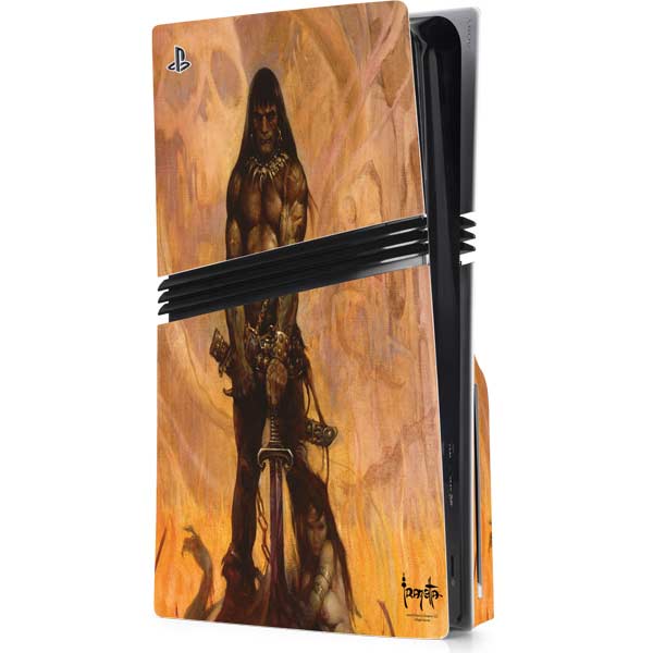 Barbarian by Frazetta PS5 Pro Disk Console Skin
