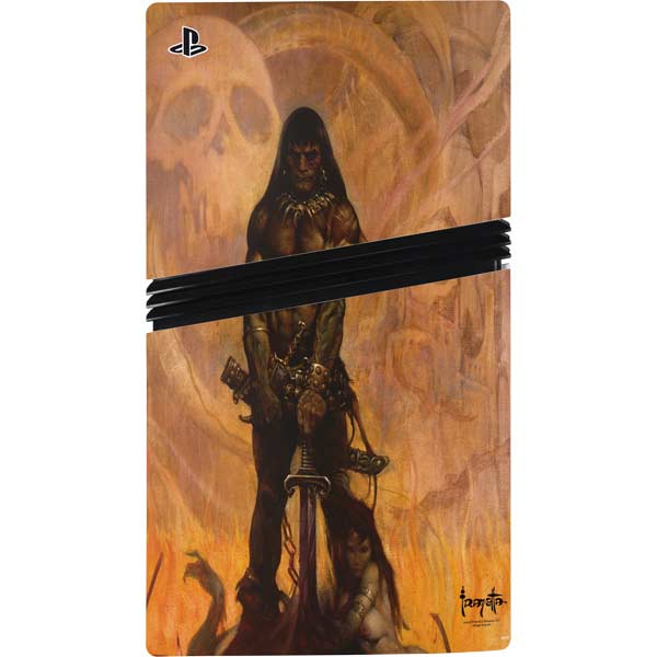 Barbarian by Frazetta PS5 Pro Disk Console Skin