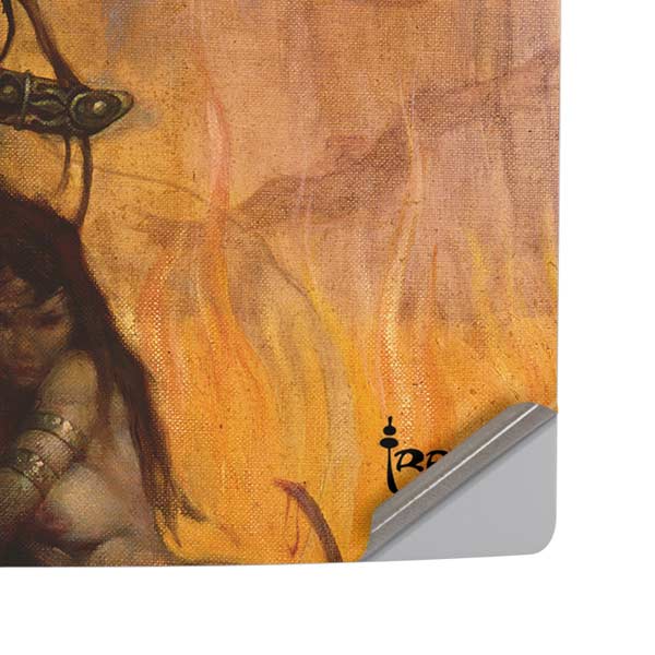 Barbarian by Frazetta PS5 Pro Disk Console Skin