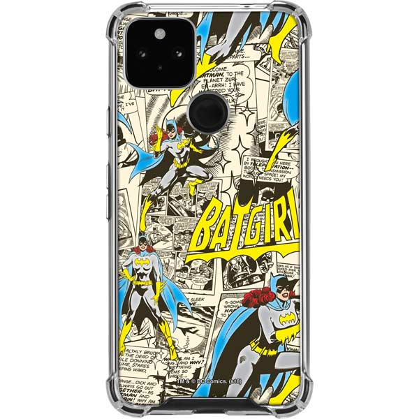 DC Comics Batman Batgirl Vintage Action pose pattern Pixel Cases