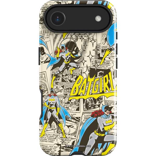 DC Comics Batman Batgirl Vintage Action pose pattern iPhone 17 Air Impact Case