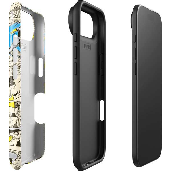 DC Comics Batman Batgirl Vintage Action pose pattern iPhone 17 Air Impact Case