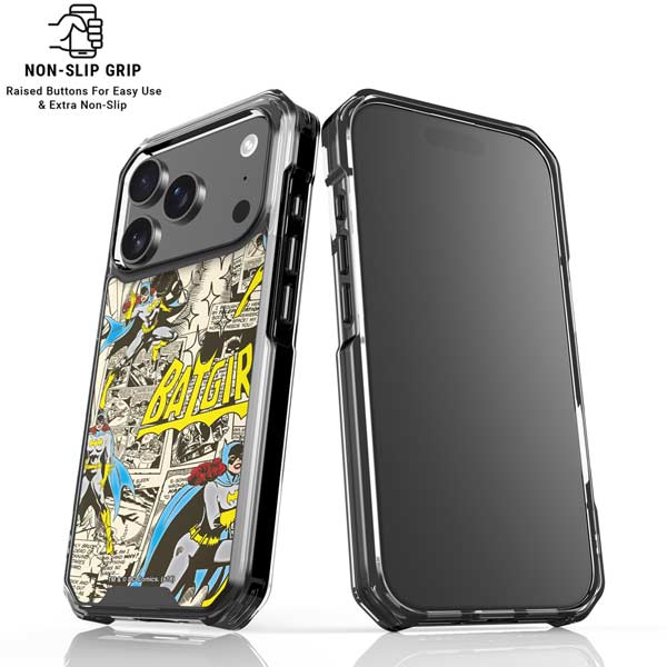 DC Comics Batman Batgirl Vintage Action pose pattern iPhone 17 Pro Max MagSafe Case