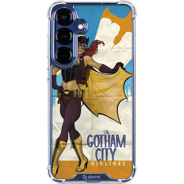 DC Comics Bombshells Batgirl- Fly Gotham City Airlines Galaxy S25 Plus Clear Case