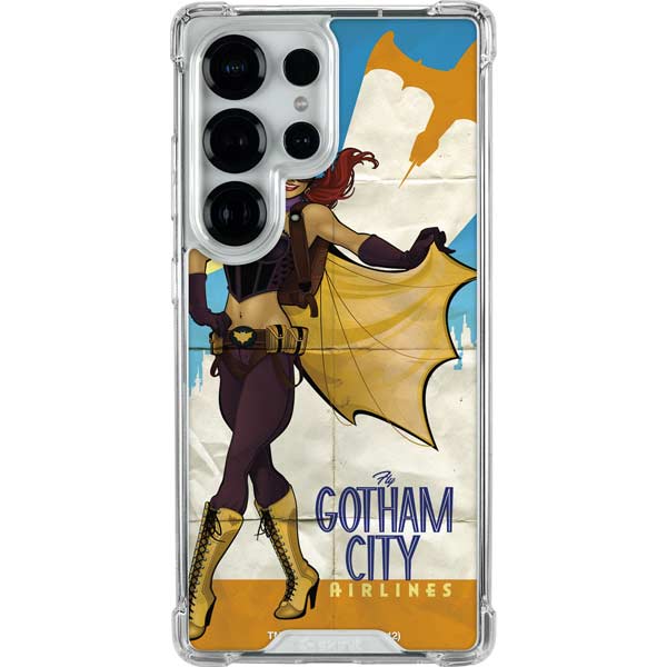 DC Comics Bombshells Batgirl- Fly Gotham City Airlines Galaxy S25 Ultra Clear Case