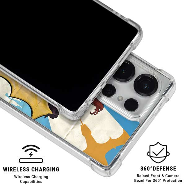 DC Comics Bombshells Batgirl- Fly Gotham City Airlines Galaxy S25 Ultra Clear Case