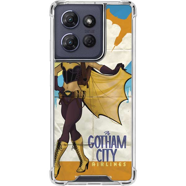 DC Comics Bombshells Batgirl- Fly Gotham City Airlines Moto G Power 5G (2025) Clear Case
