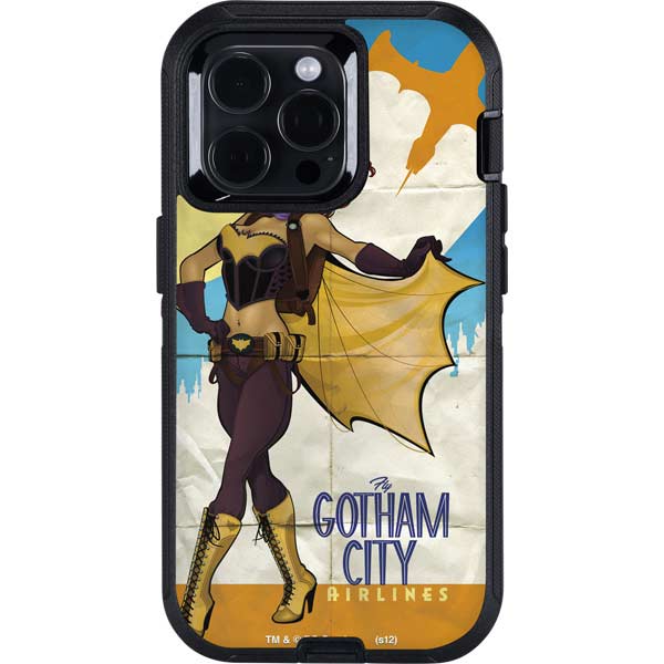 DC Comics Bombshells Batgirl- Fly Gotham City Airlines Otterbox Defender iPhone Skin