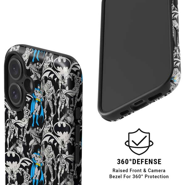 DC Comics Batman Characters Action Poses Print iPhone 16 Magsafe Impact Case