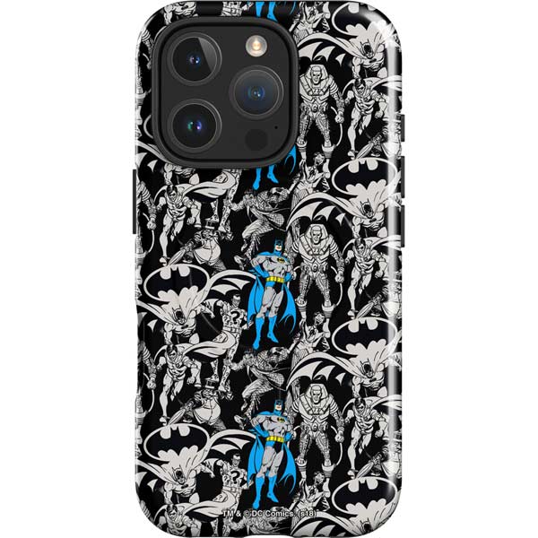 DC Comics Batman Characters Action Poses Print iPhone 16 Pro Magsafe Impact Case