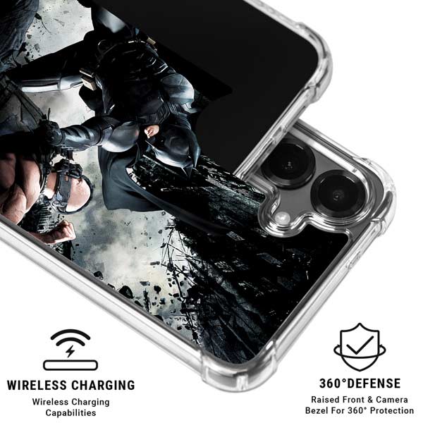 The Dark Knight Rises Batman and Bane Fighting Galaxy S26 Plus Clear Case