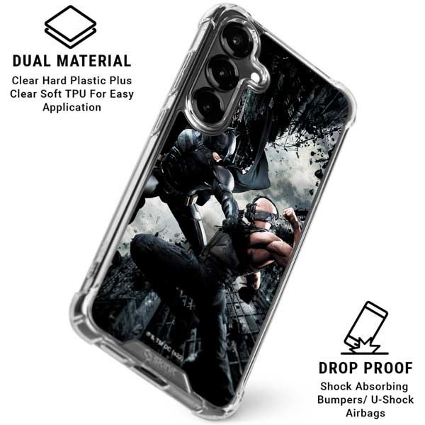 The Dark Knight Rises Batman and Bane Fighting Galaxy S26 Plus Clear Case