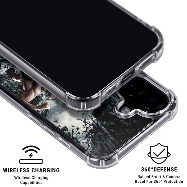 The Dark Knight Rises Batman and Bane Fighting iPhone 17 Clear Case