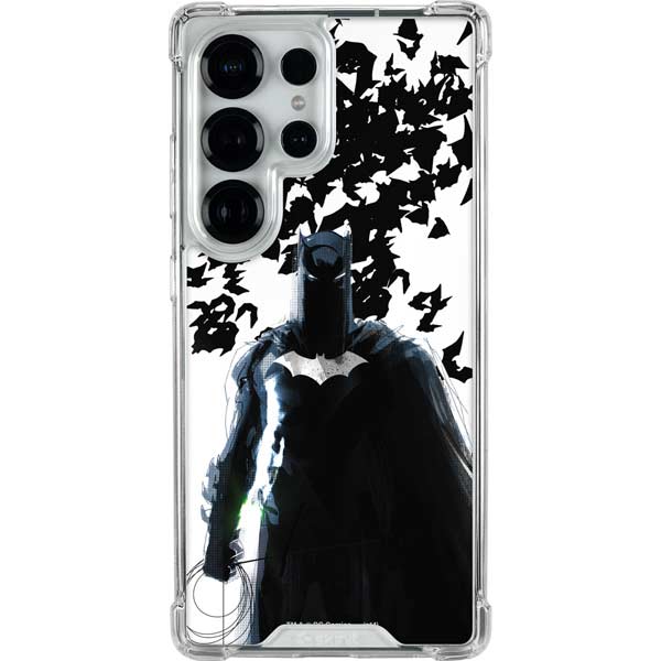 DC Comics Batman Holding batarang Art Galaxy S25 Ultra Clear Case