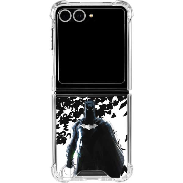 DC Comics Batman Holding batarang Art Galaxy Z Flip7 Clear Case