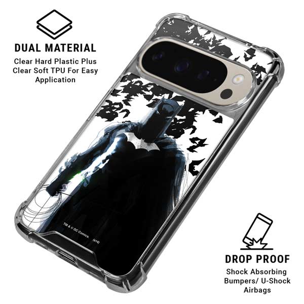 DC Comics Batman Holding batarang Art Pixel 9 Pro XL Clear Case