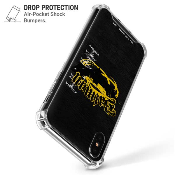 DC Comics Batman Dark Knight Logo Yellow & Black iPhone X/XS Clear Case