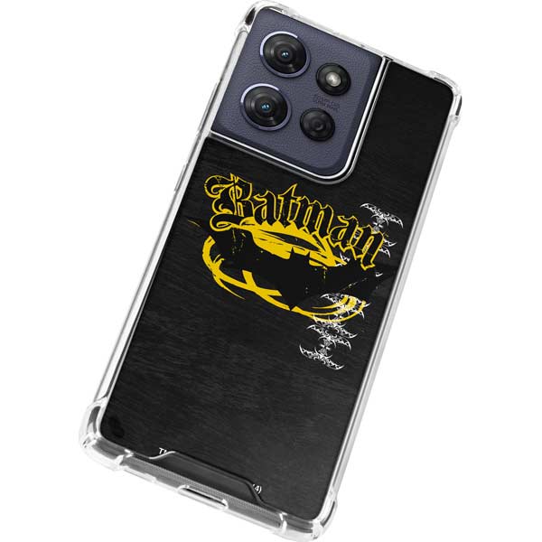 DC Comics Batman Dark Knight Logo Yellow & Black Moto G 5G (2025) Clear Case
