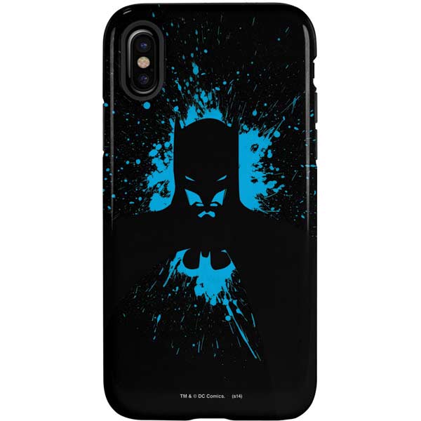 DC Comics Batman Blue Splash character shape iPhone XS Pro Case