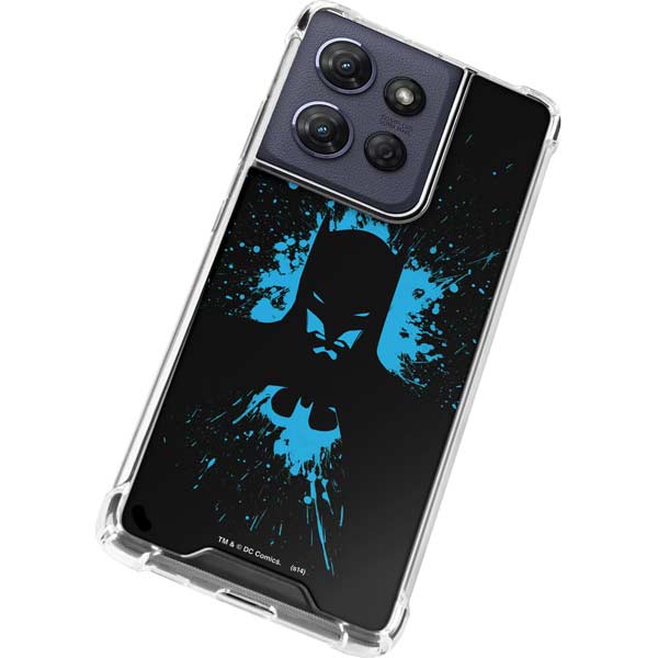 DC Comics Batman Blue Splash character shape Moto G Play 5G (2025) Clear Case