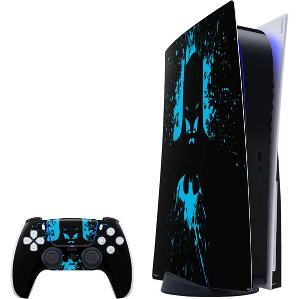 DC Comics Batman Blue Splash character shape PlayStation PS5 Skins