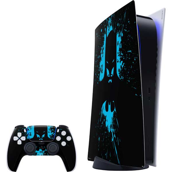 DC Comics Batman Blue Splash character shape PlayStation PS5 Skins