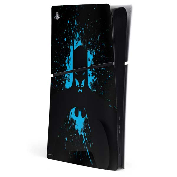 DC Comics Batman Blue Splash character shape PlayStation PS5 Skins