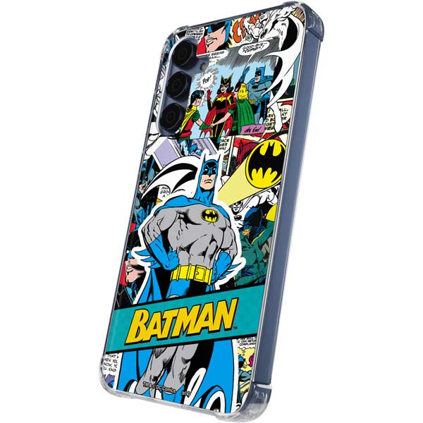 DC Comics Batman Vintage Pose Collage Art Galaxy A35 5G Clear Case