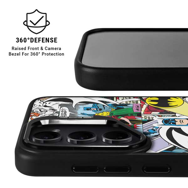DC Comics Batman Vintage Pose Collage Art Galaxy S25 Plus Kickstand Case