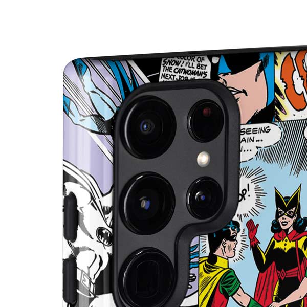DC Comics Batman Vintage Pose Collage Art Galaxy S25 Ultra Impact Case