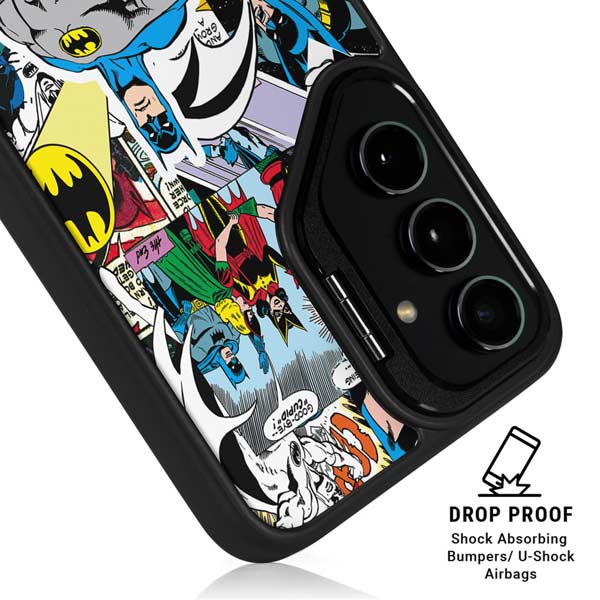 DC Comics Batman Vintage Pose Collage Art Galaxy S25 Ultra Kickstand Case